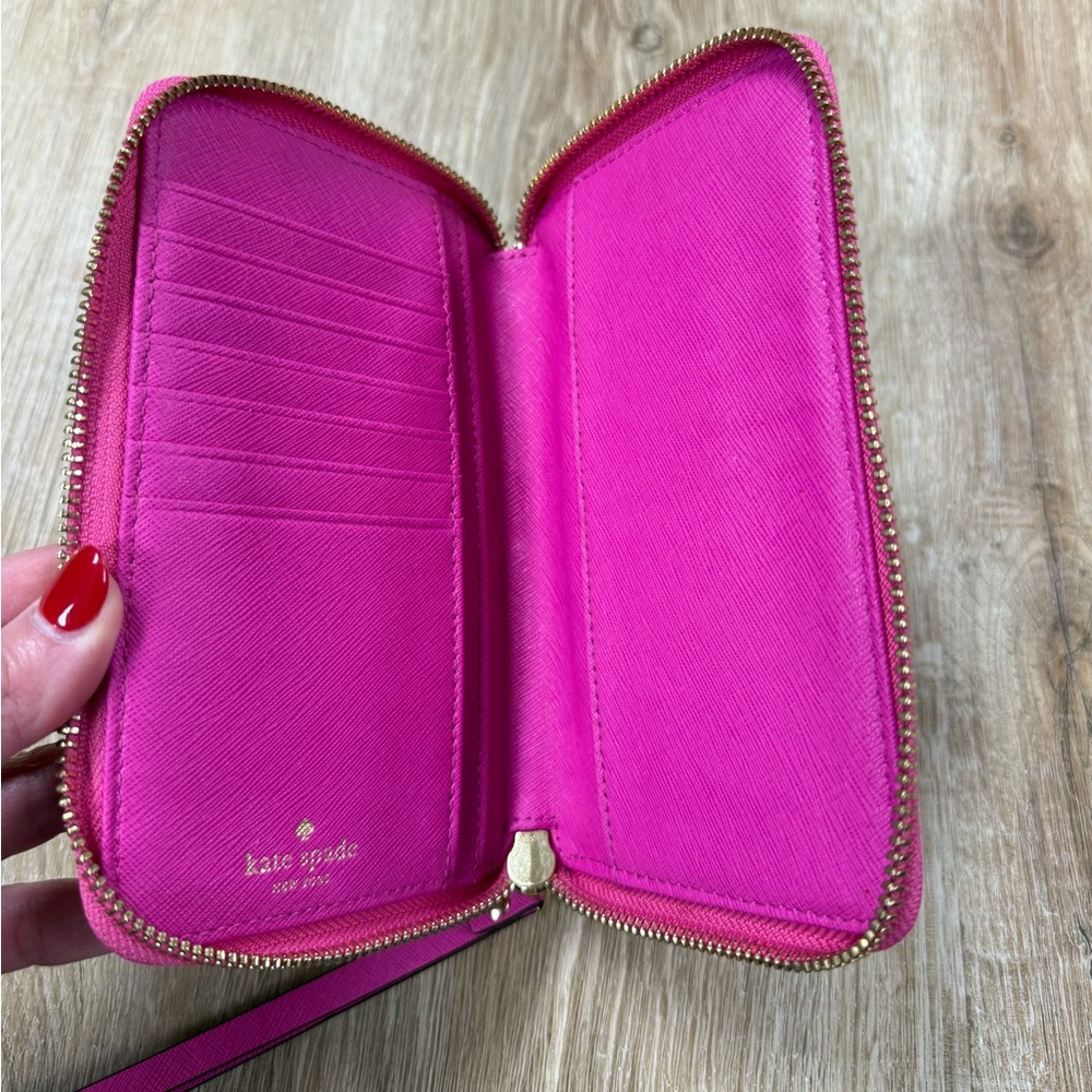Kate Spade Fuchsia Pink Wristlet Wallet - Picture 5 of 8